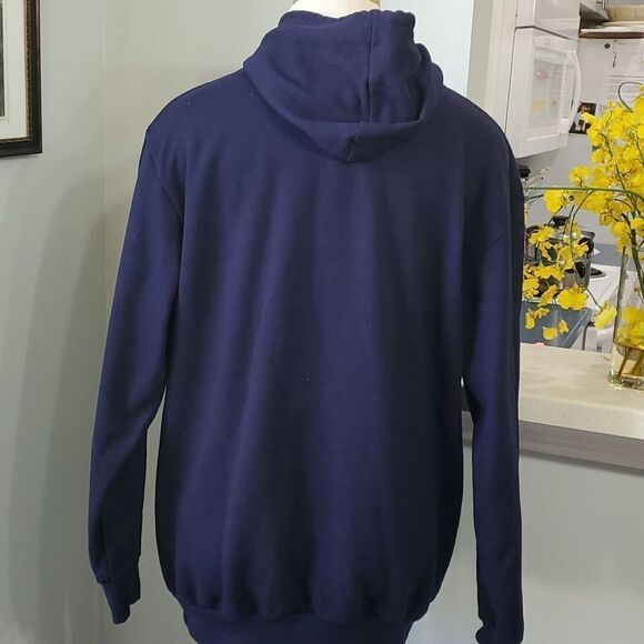Jerusalem hoodie, XL navy blue, with three white doves. Excellent used condition - Picture 6 of 8